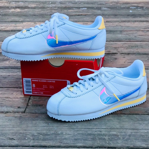 SALE 5⭐️ NWT Nike Cortez Classic White Cl Topaz - Picture 5 of 8